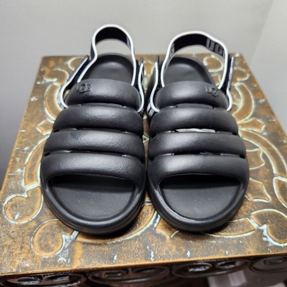 UGG Girl's Sport Yeah Slide Slingback Sandals Shoes Black Size 13